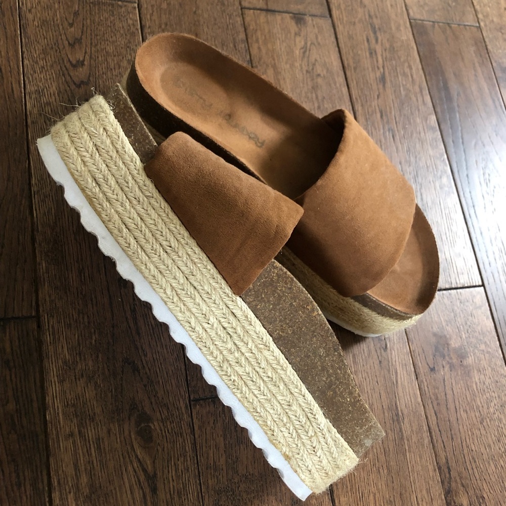 Dirty Laundry Cognac Espadrilles Sandals
